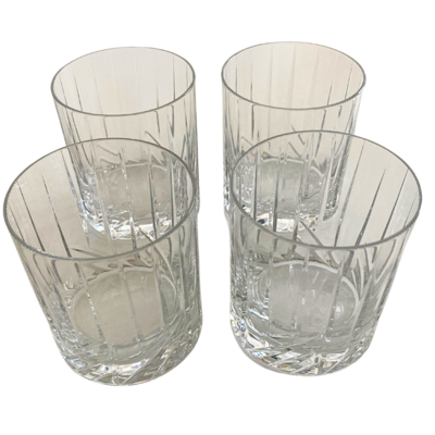 Rogaska Crystal Galleria Rocks Glasses Set of 4