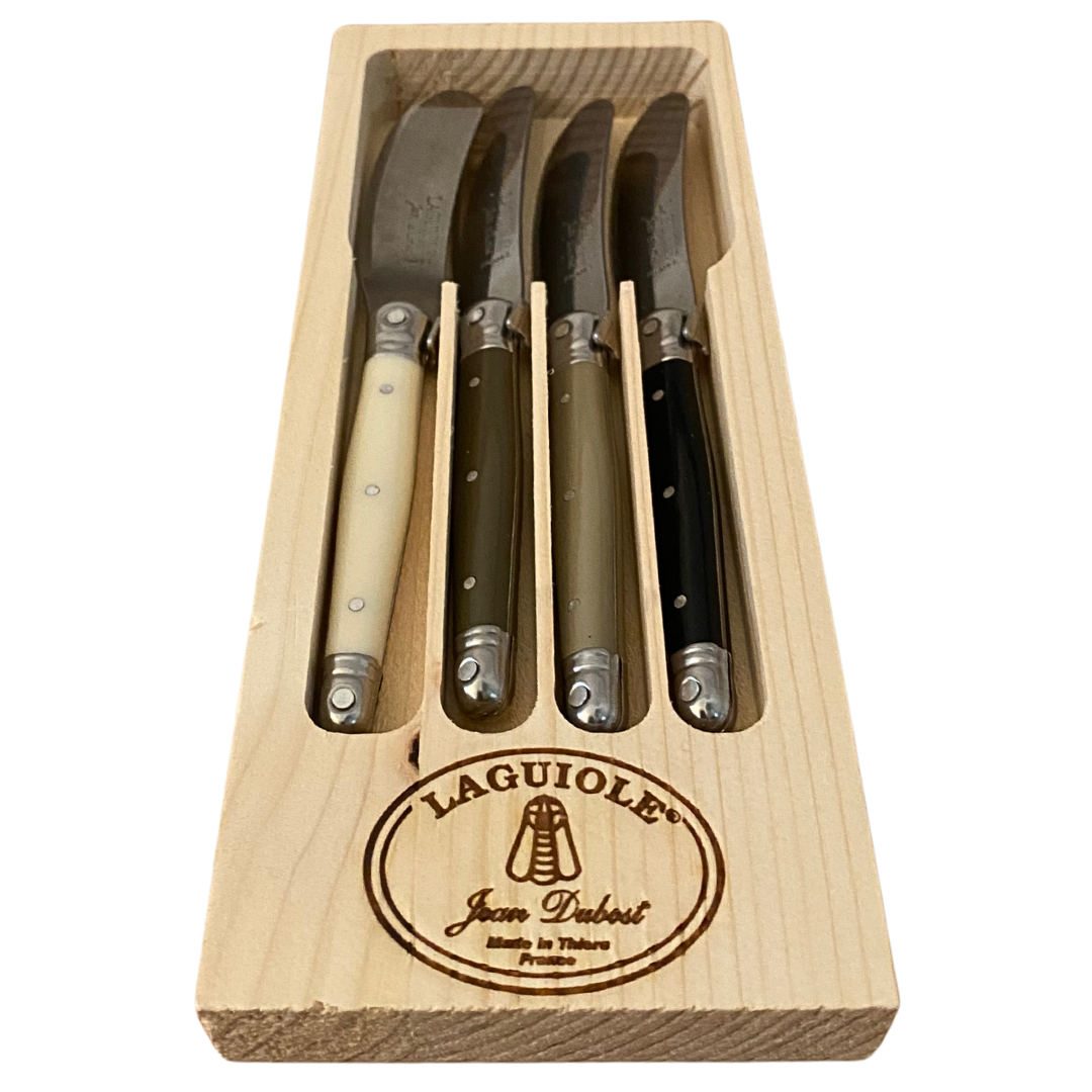LAGUIOLE Jean Dubost Made In France Set of 4 Butter/Cheese Spreader Knives