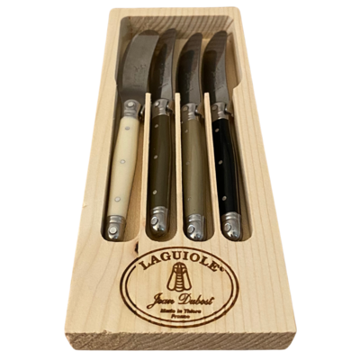 LAGUIOLE Jean Dubost Made In France Set of 4 Butter/Cheese Spreader Knives