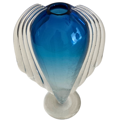 Thomas Buechner III Signed Cobalt Blue Vase