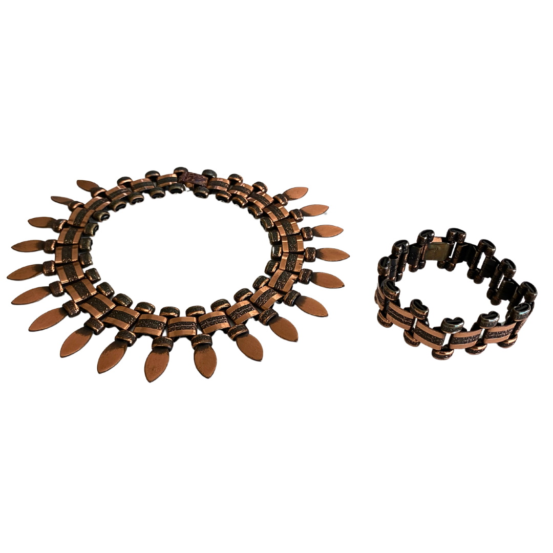 Copper Vintage Chocker &amp; Bracelet Set