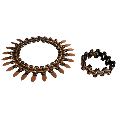 Copper Vintage Chocker &amp; Bracelet Set