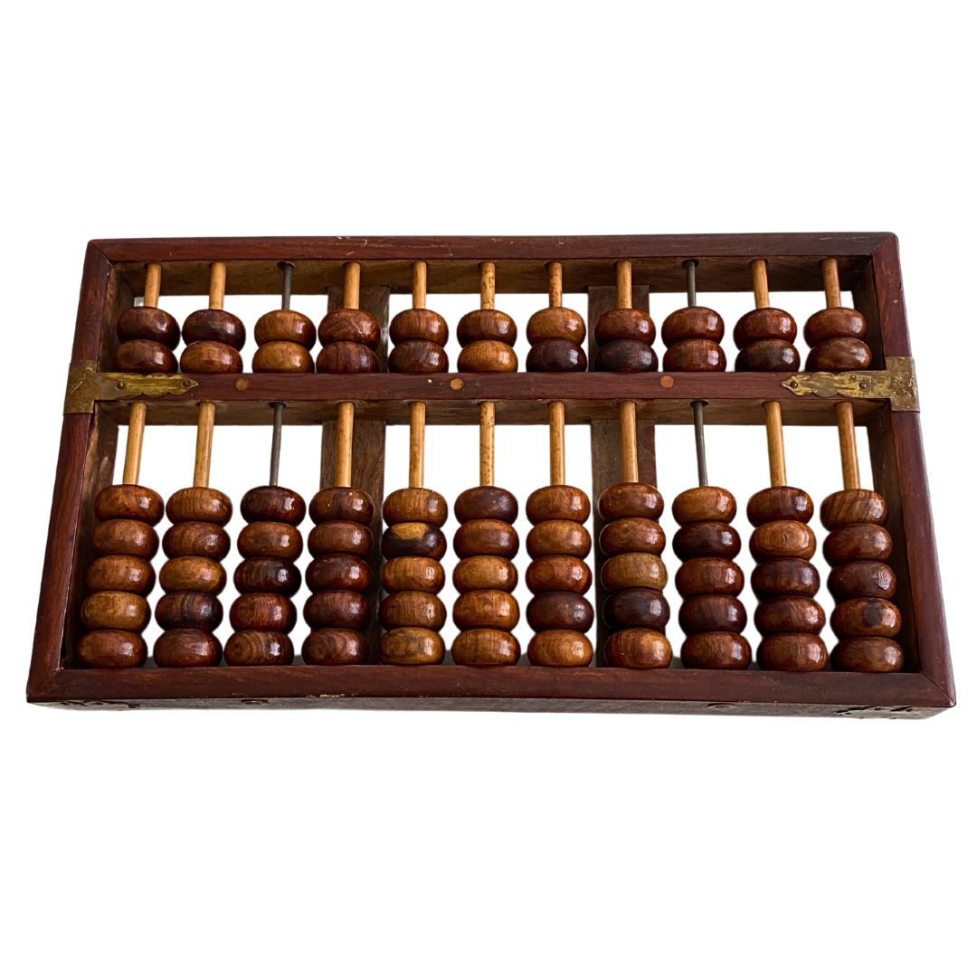 Lotus-Flower Vintage Abacus 77 Wooden Beads