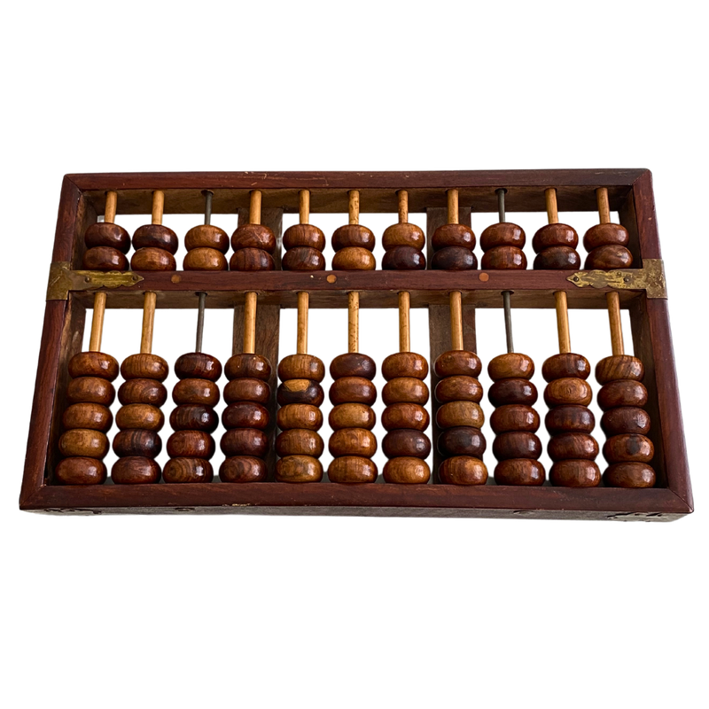 Lotus-Flower Vintage Abacus 77 Wooden Beads