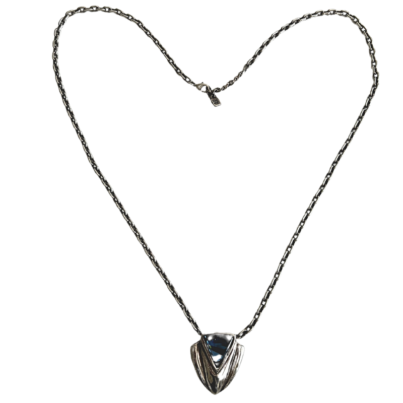 Uno De 50 Blue Crystal 20&quot; Link Chain Necklace