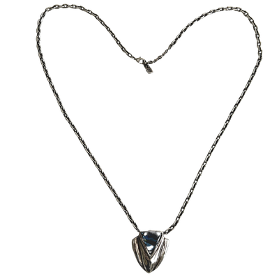 Uno De 50 Blue Crystal 20&quot; Link Chain Necklace
