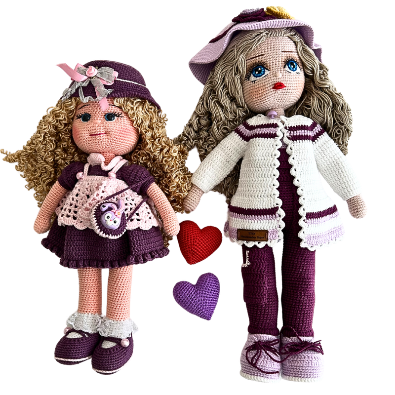 Handmade Crochet Doll Set of 2