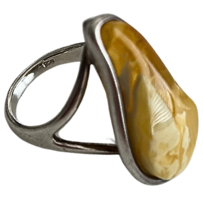 Baltic Amber &amp; Sterling 925 Ring