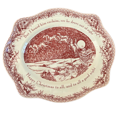 Twas The Night Before Christmas Holiday Stoneware Platter by Noble Excellence