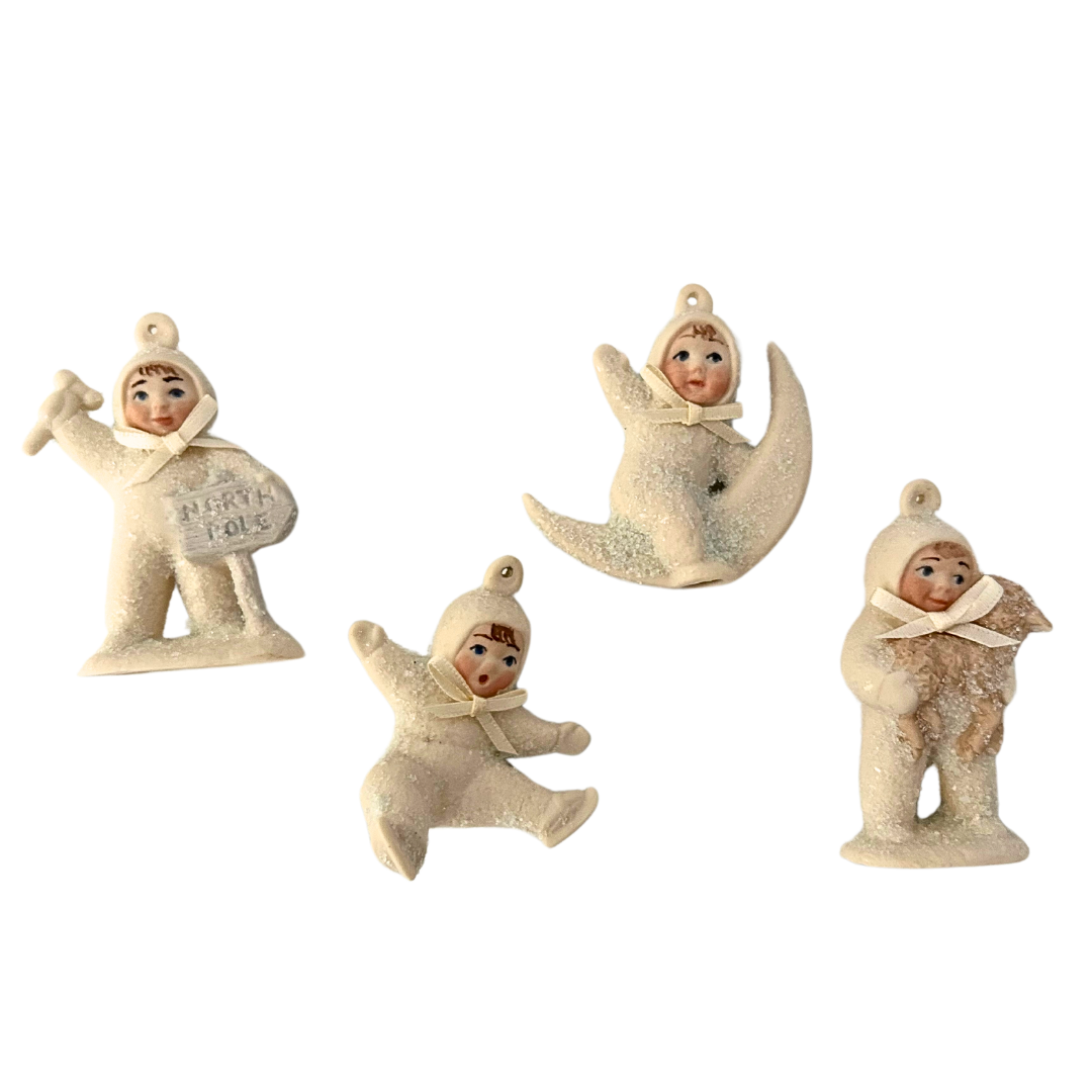 Snow Baby Christmas Ornaments Set of 4