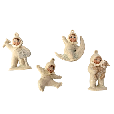 Snow Baby Christmas Ornaments Set of 4