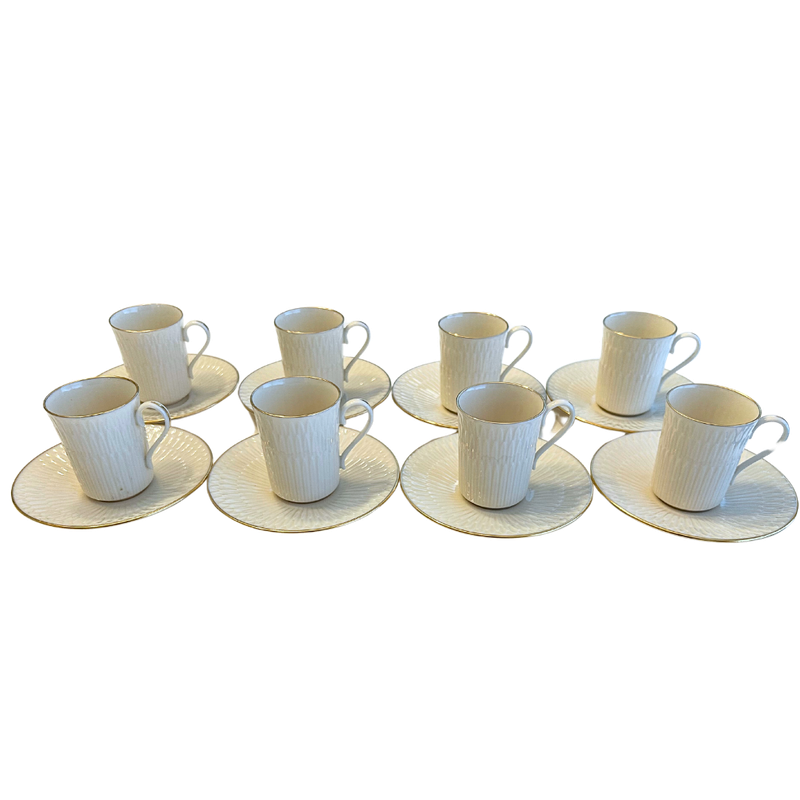 Lenox Gold Rimmed Espresso Cups &amp; Saucer  Set of 8