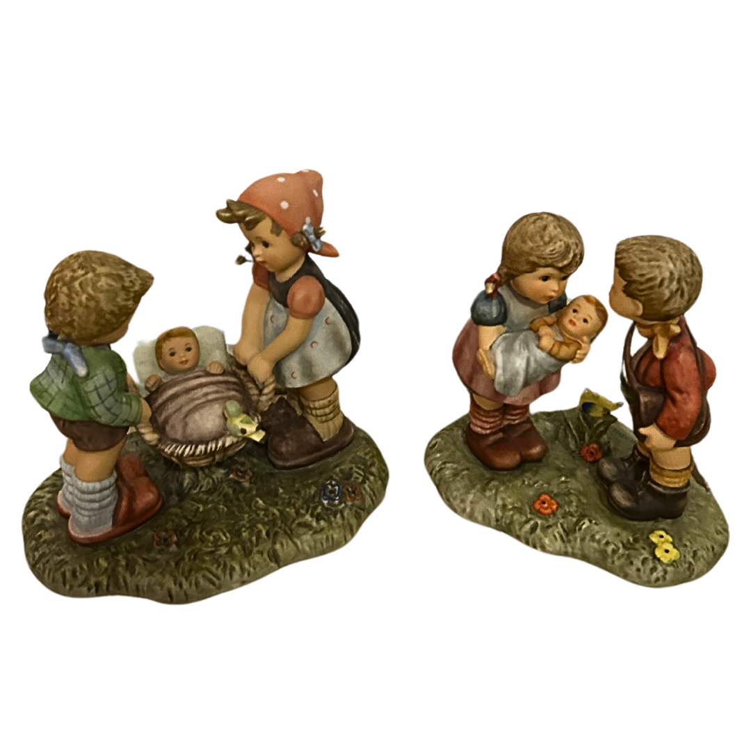 Berta Hummel Goebel 1996 &quot;Special Delivery&quot; BH 10 &amp; 1999 &quot;Kiss of Luck&quot; BH 103 Set of 2 Figurines