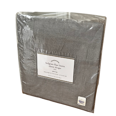 Pottery Barn Belgian Flax Linen Sheer Drape Pole Top 50&quot; X 84&quot;