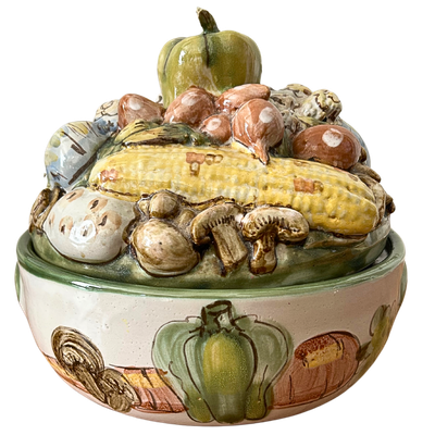 Louisville Stoneware Vegetable Harvest Serving Bowl &amp; Lid