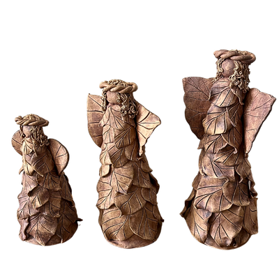 B. Roberts N.C. Stamped Slab Sculpture Angel Set of 3