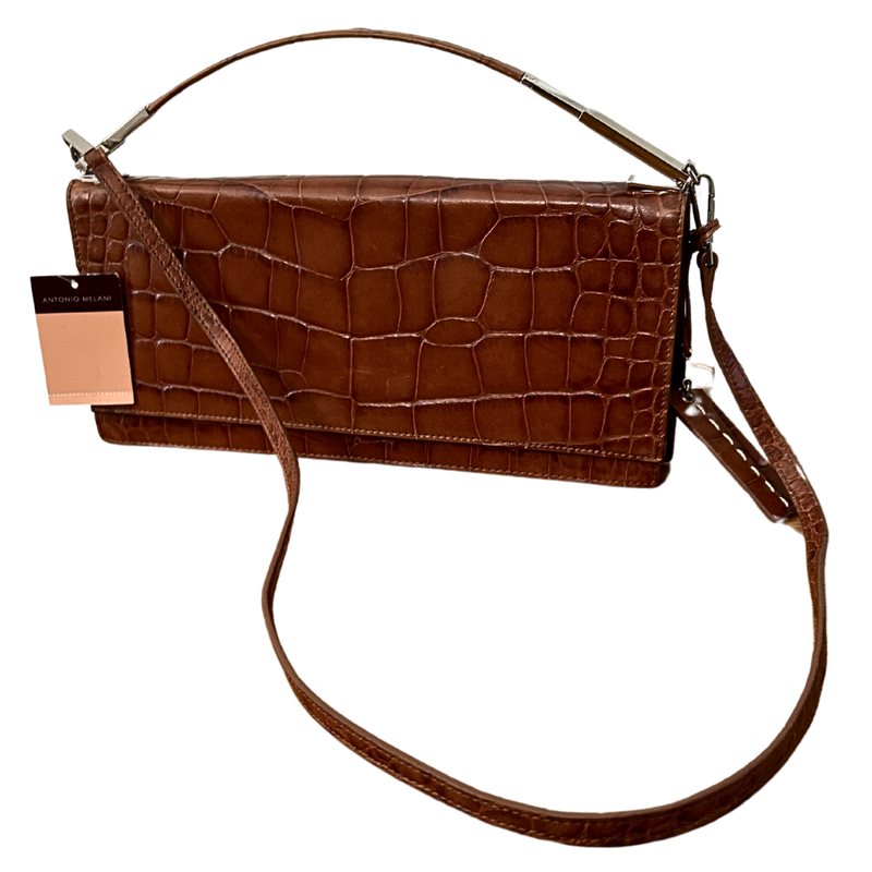 ANTONIO MELANI Embossed Handle &amp; Crossbody Clutch Purse