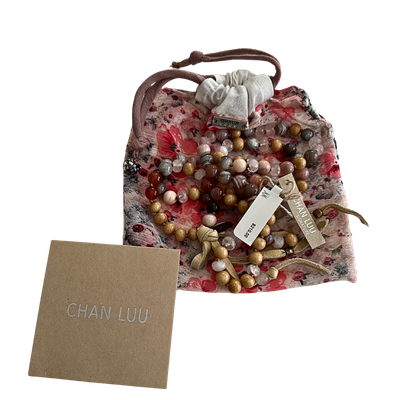 CHAN LUU Signature Designer Gemstone &amp; Leather Long Necklace