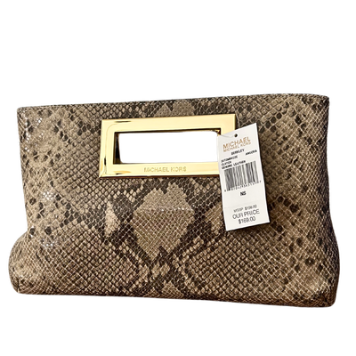 Michael Kors Berkley Angora Clutch Leather Purse