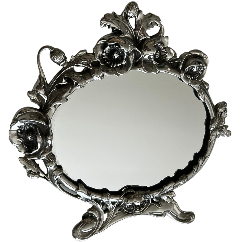 Elias 1984 Fine Pewter 925 Free Standing Ornate Mirror/Frame