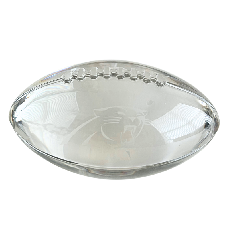 Tiffany &amp; Co. Marked Crystal Football Panthers Paperweight