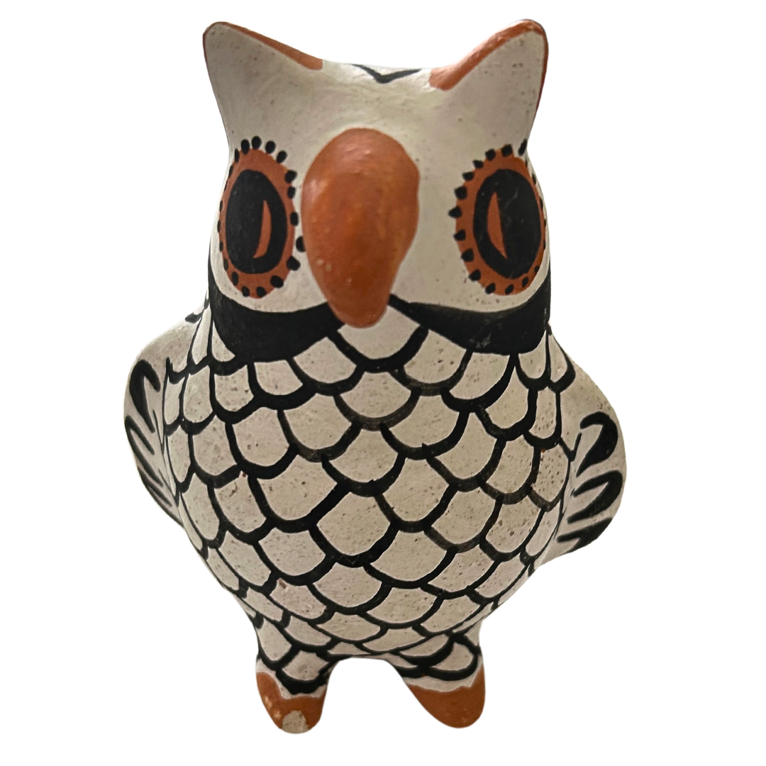 Acoma Pottery By Eva Histia Owl Figurine