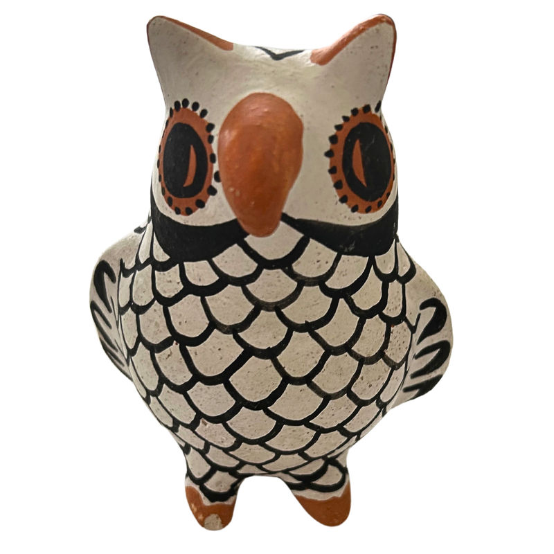 Acoma Pottery By Eva Histia Owl Figurine