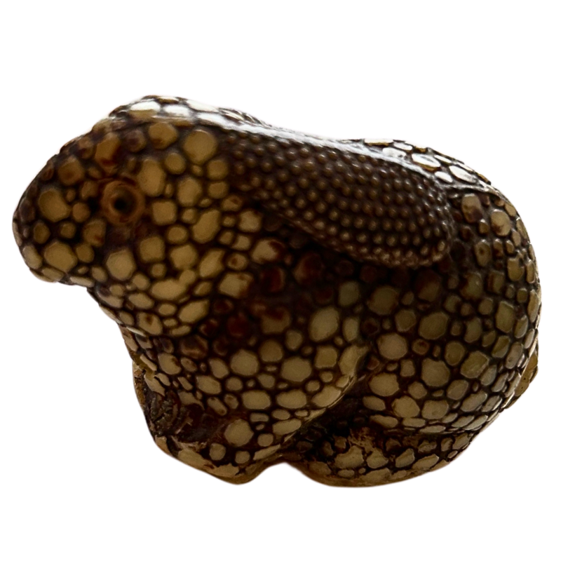 Stippled Celluoid Rabbit Vintage Measuring Tape