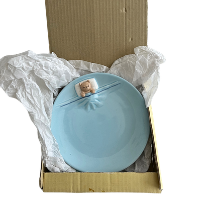 1981 YOUNG KOKUYO CO., LTD. Bear In Bed Baby Plate