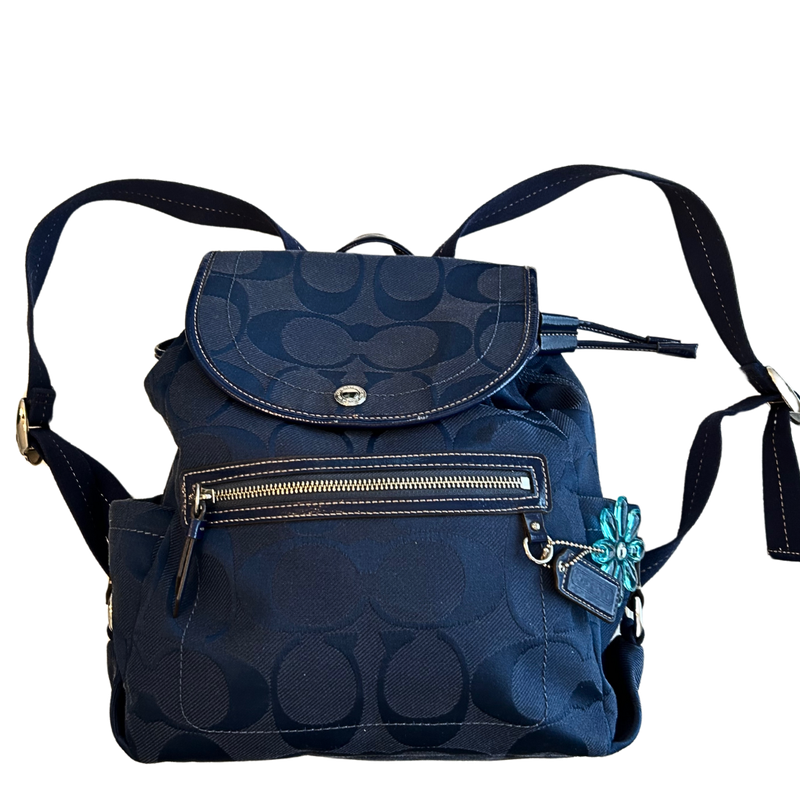 Coach Signature Daisy Charm Backpack 16548