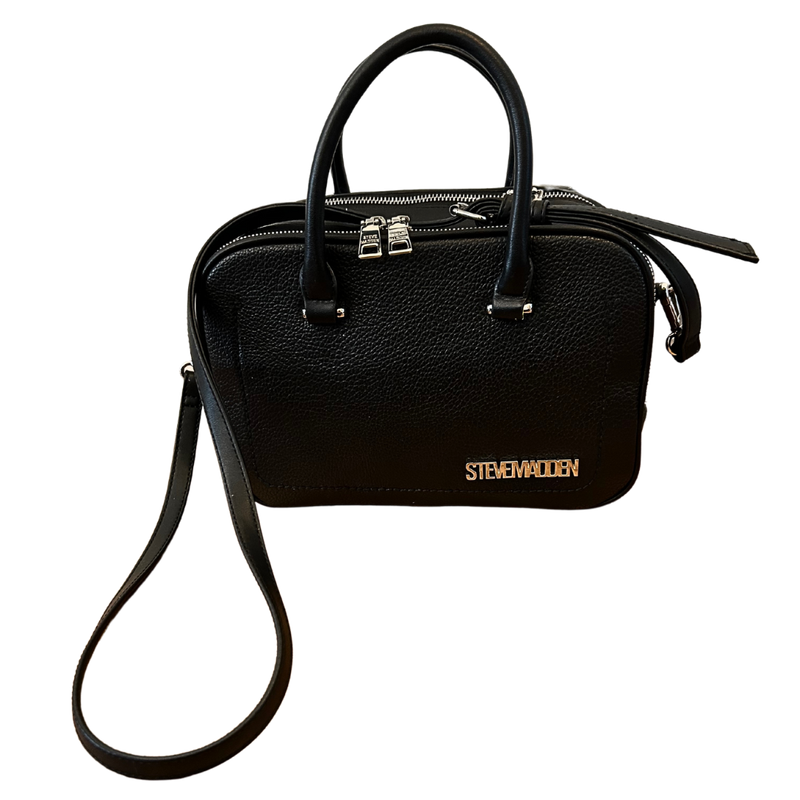 STEVE MADDEN Double Zipper Top Closure Handle &amp; Crossbody Purse