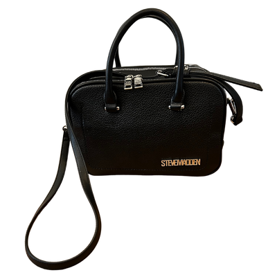 STEVE MADDEN Double Zipper Top Closure Handle &amp; Crossbody Purse