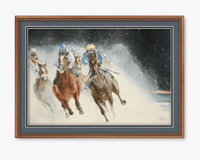 White Turf Racing - Limited Edition Print