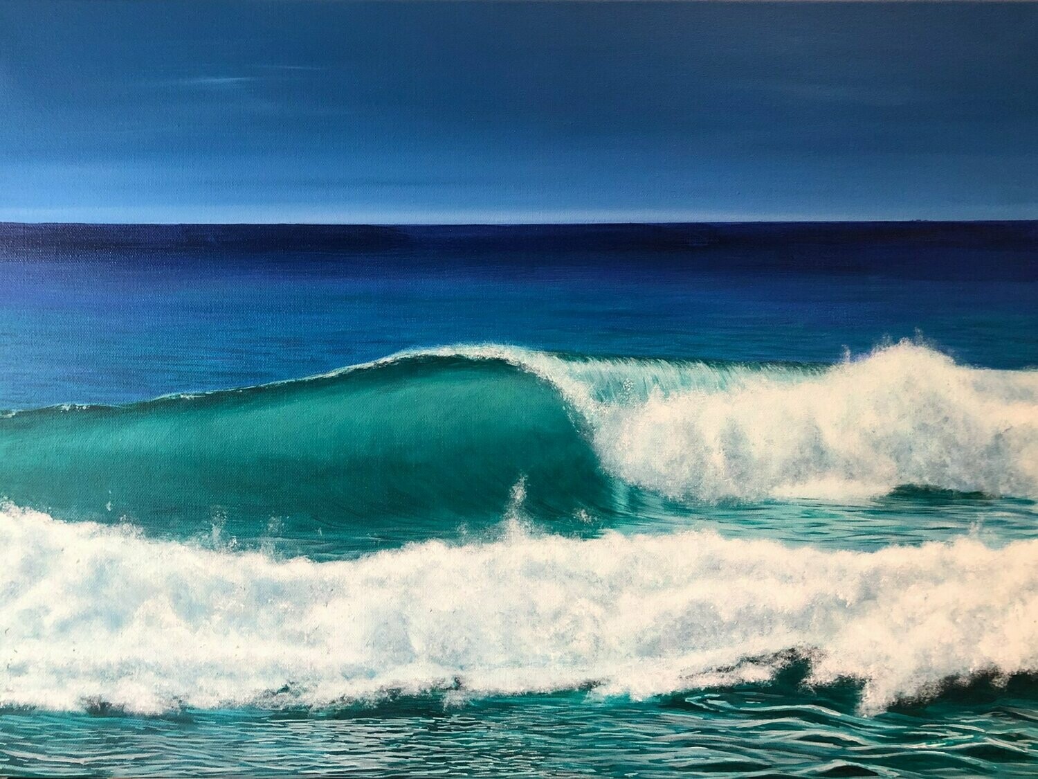 Waves at Hahei Beach - Original Acrylic Painting