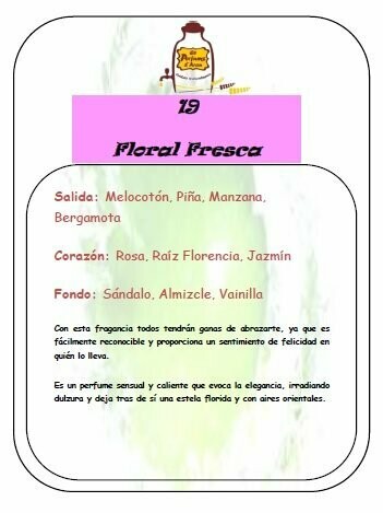 Perfume número 19 a granel - Tesoro