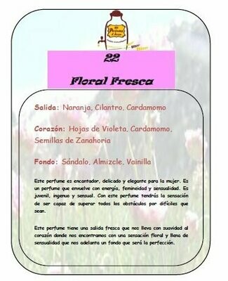 Perfume número 22 a granel - Rosa Cocodrilo