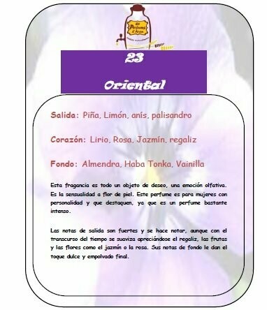 Perfume número 23 a granel - Lola y Lopica
