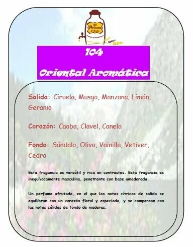 Perfume número 104 a granel - Jefe Embotellado