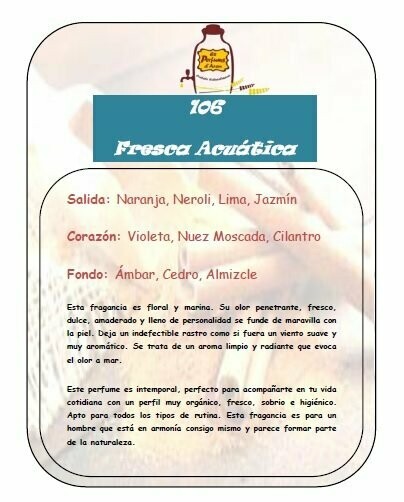 Perfume número 106 a granel - Agua de George Emporio