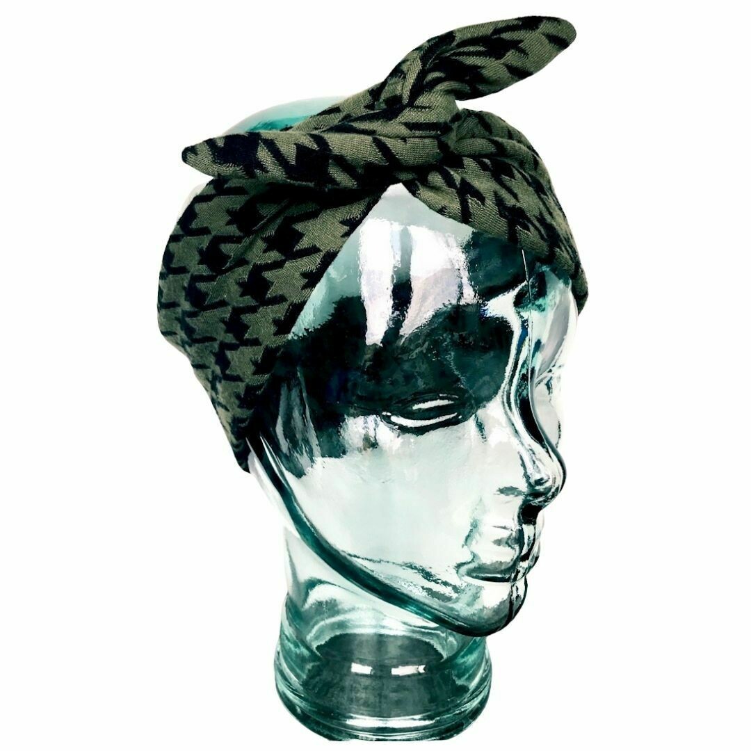 Army Green Houndstooth