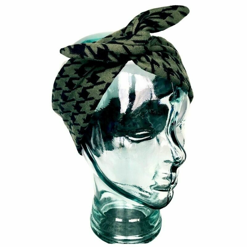 Army Green Houndstooth