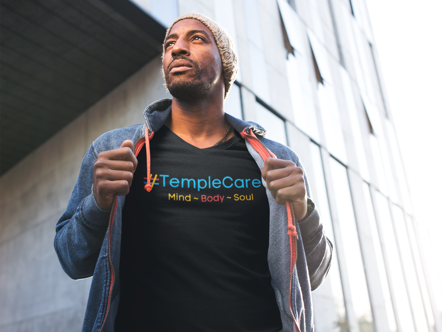 Temple Care V-Neck Tee