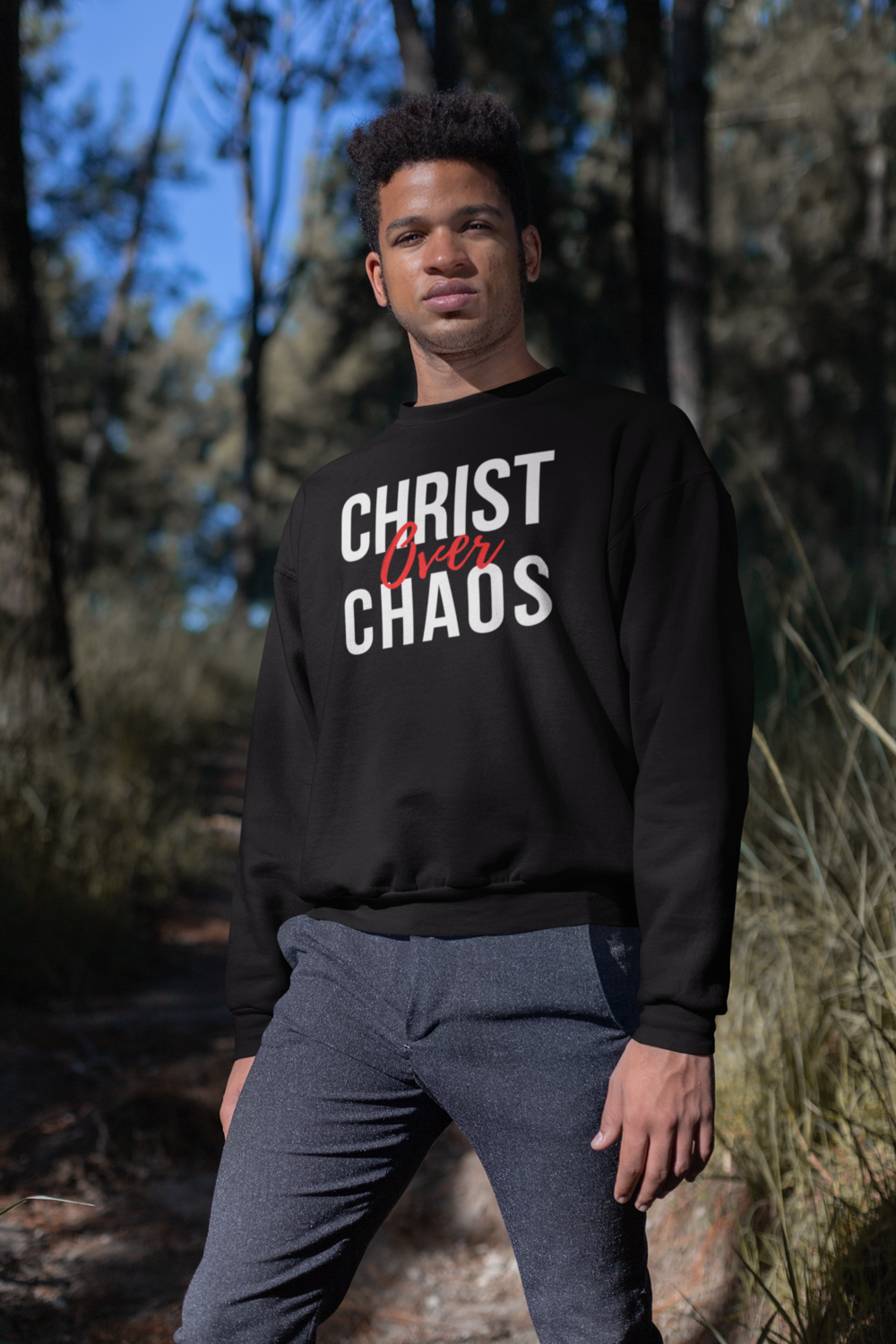 Christ over Chaos - Unisex Sweatshirt Black
