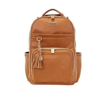 Itzy Ritzy Boss Plus Backpack Diaper Bag - Cognac