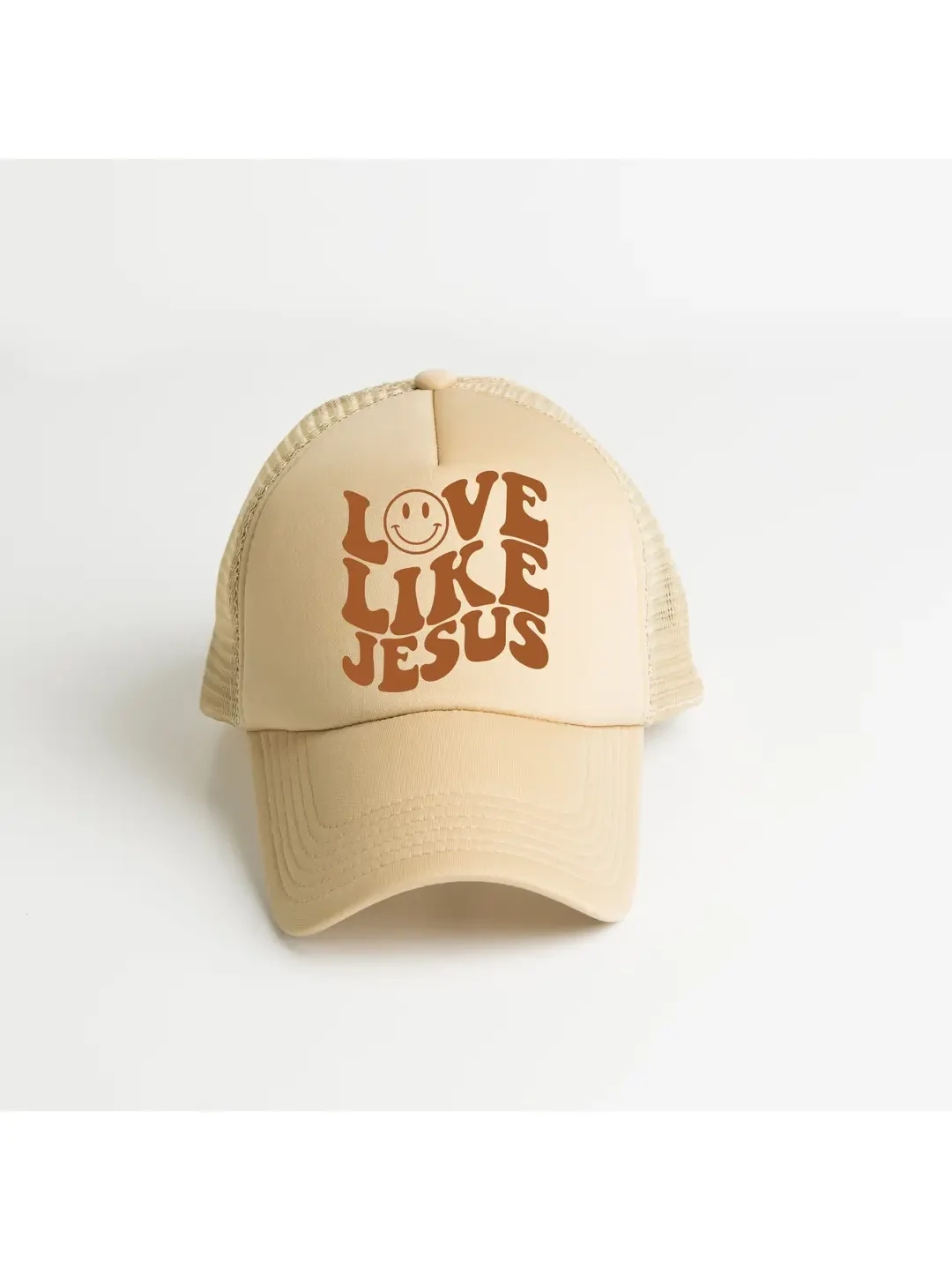 Saving Grace - Love Like Jesus Smiley Face Trucker Hat