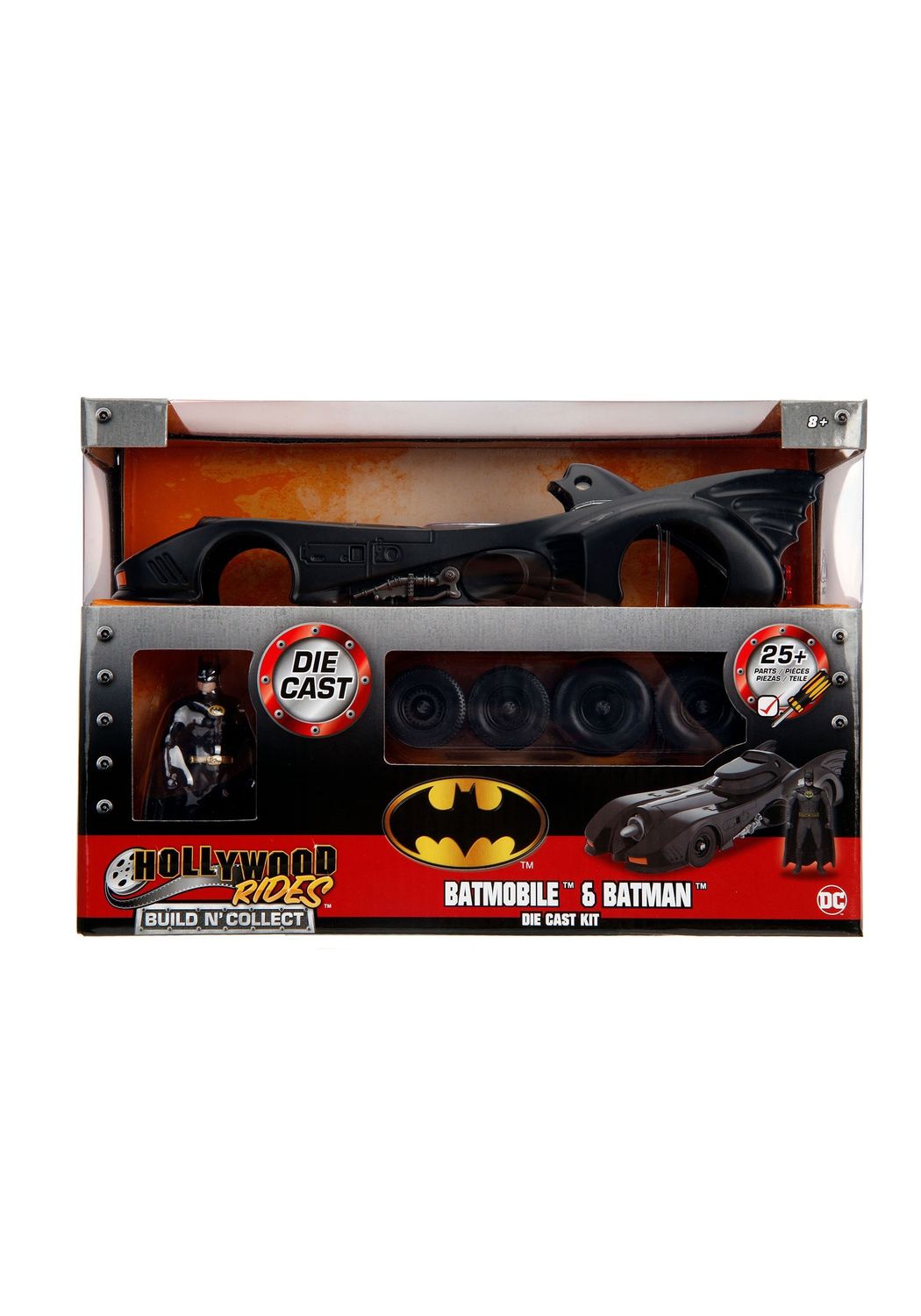 Batman Hollywood Rides Build&amp;Collect 1:24&quot; Diecast Model Batmobile &amp; Batman