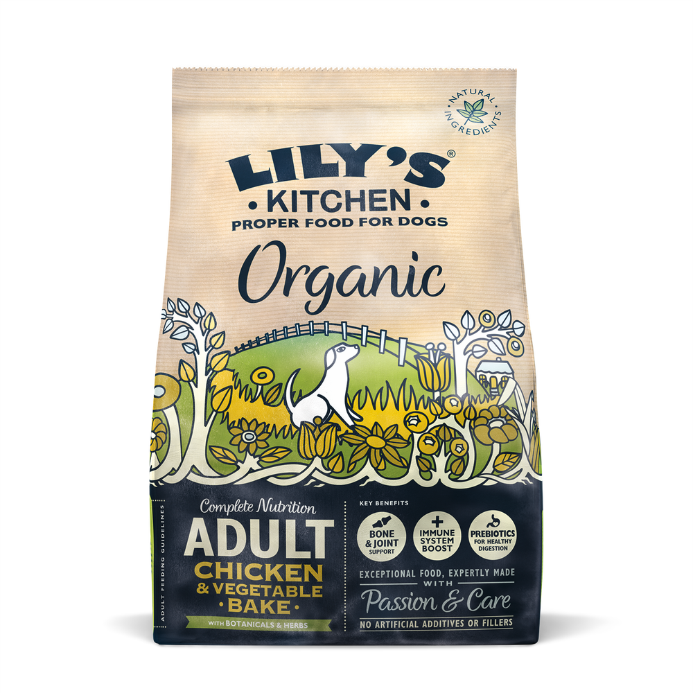 ​CROQUETTES CHIEN | Lily&#39;s Kitchen Organic Chicken &amp; Vegetable 2.5 kg