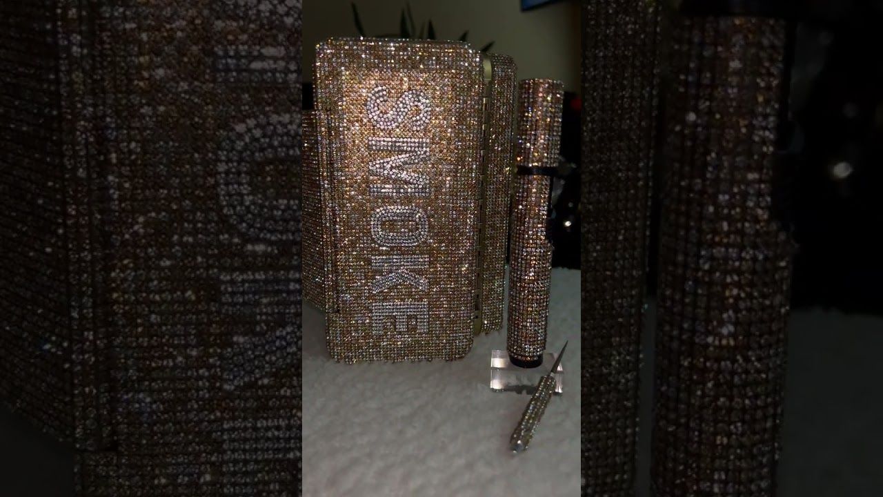 Personalized Small Rhinestone Cigar Travel Set