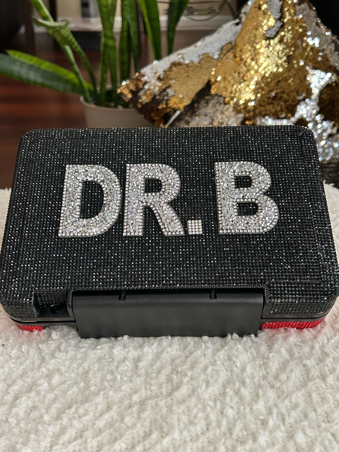 Personalized Large Rhinestone Cigar Travel Set
