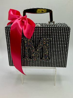 “Just Me” Bling Letter Box Bag
